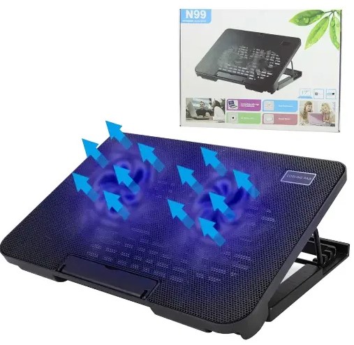 Cooler para laptop 2 ventiladores 14-17"