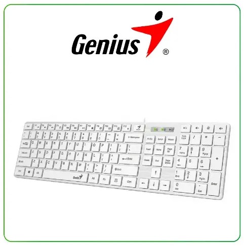 TECLADO GENIUS SMART SLIMSTART 126 USB MULTIMEDIA BLANCO