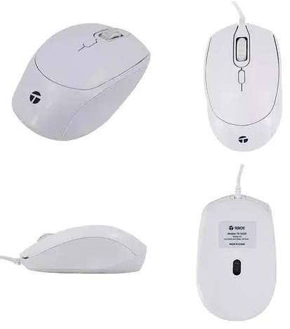 MOUSE TEROS TE-1225S BLANCO USB