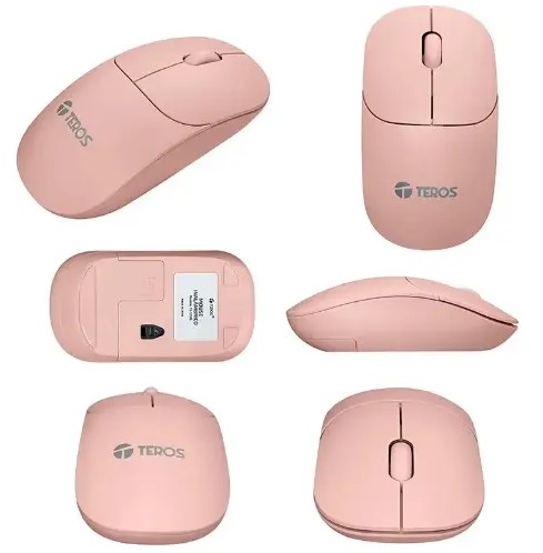 MOUSE TEROS TE-1218 ROSADO WIRELESS