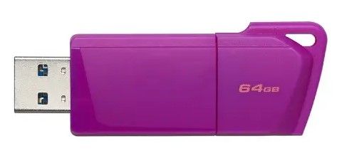 USB KINGSTON 64GB 3.2 EXODIA MORADO