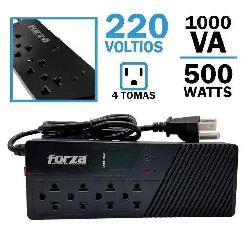 ESTABILIZADOR FORZA FVR-1012 1000VA 4 TOMAS