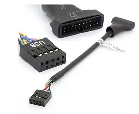 Adaptador USB 3.0 MACHO 20 PINES A USB 2.0 HEMBRA 9 PINES 14cm