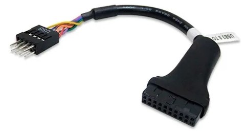 Adaptador USB 3.0 HEMBRA 20 PINES A USB 2.0 MACHO 9 PINES 14cm