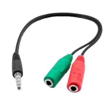 Adaptador de Audio-Microfono 2H a 1M