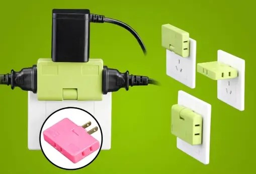 Adaptador Enchufe Triple 220v giratorio 180°