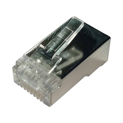 Conector RJ45 con Capucha Metalica